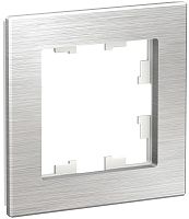 Рамка универсальная Systeme Electric AtlasDesign Nature 1-м. металл серебро картинка